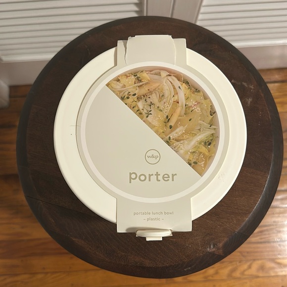 NWT - W&P Design Porter Reusable Portable Lidded Bowl - Cream/Off White - Picture 1 of 4